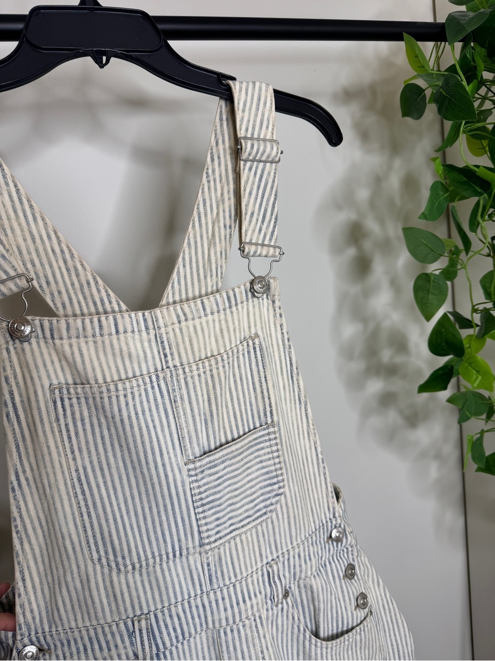 Free People We The Free Good Luck Striped Barrel Leg Overalls size S Small - Picture 8 of 12